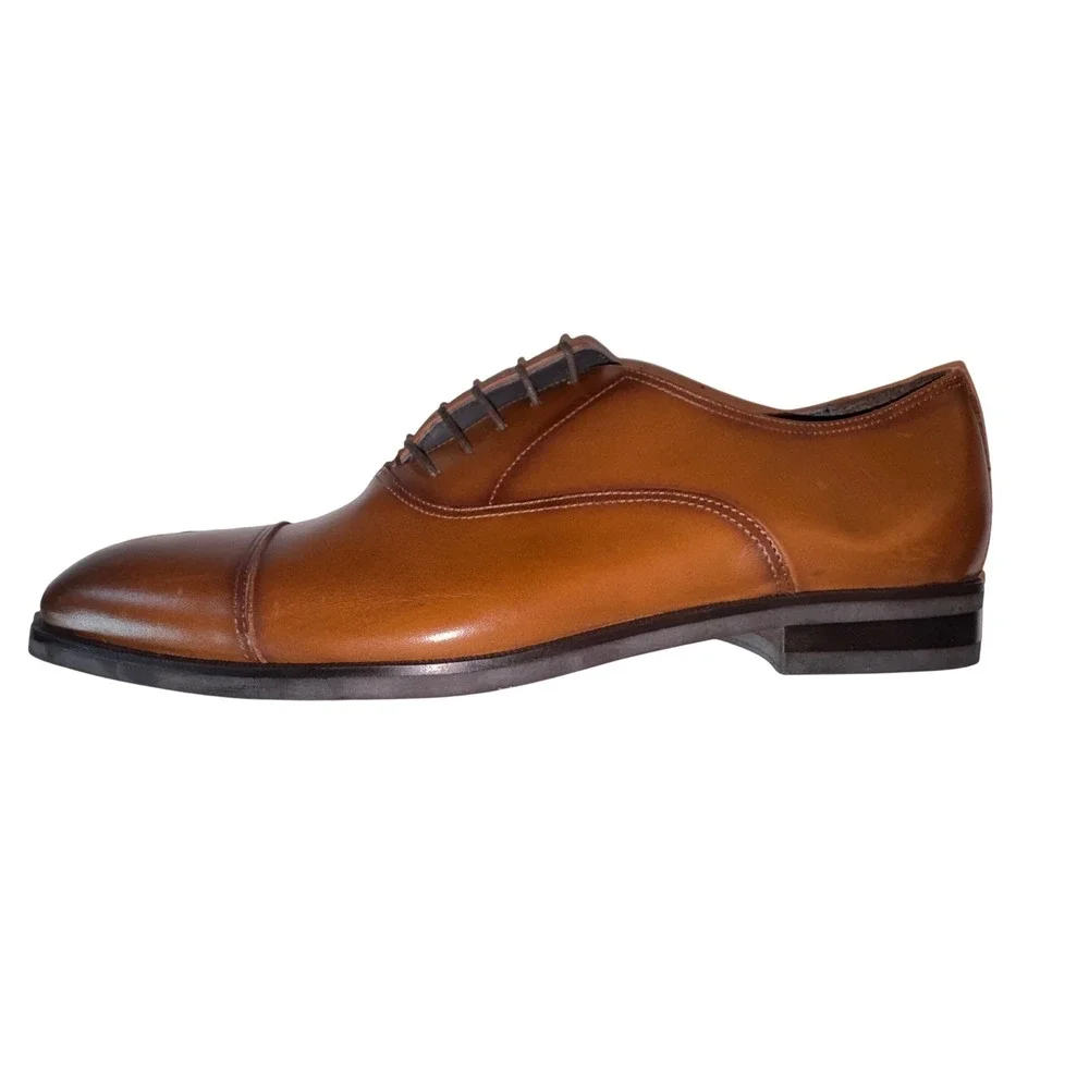 To Boot New York Adam Derrick Tan Southpoint Cap Toe Oxford Shoes Italy 11.5 M